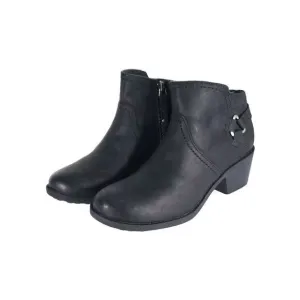 Teva Women's Foxy US 6, 5 Black Leather Side Zip Ankle Boots Booties