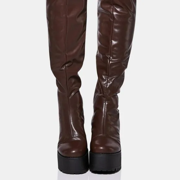 The SECRET  MOCHA SHOW  Knee High Boots ( BRAD NEW !!!! )