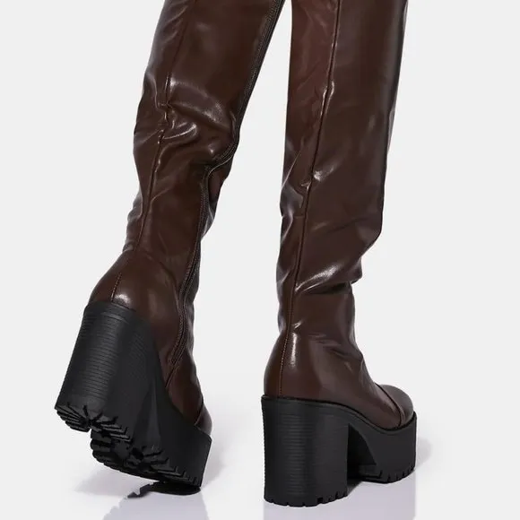 The SECRET  MOCHA SHOW  Knee High Boots ( BRAD NEW !!!! )