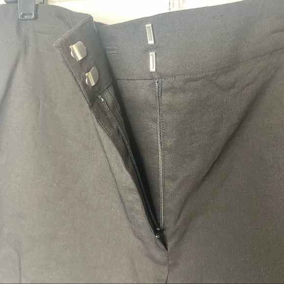 Theory Black Linen Mini Shorts