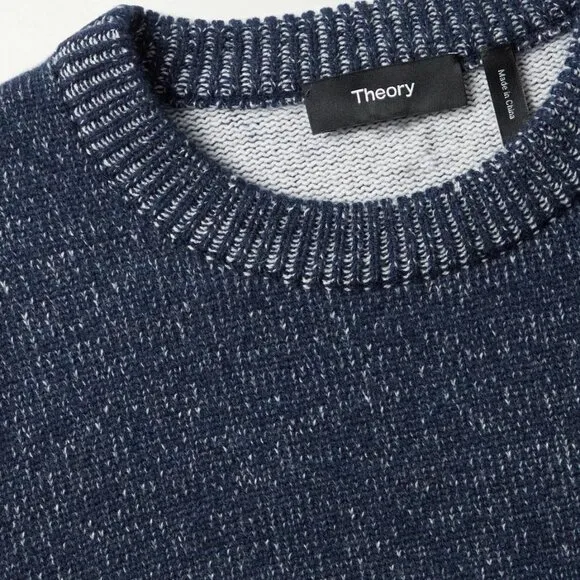 Theory - Hilles Wool and Cashmere-Blend Sweater - Blue