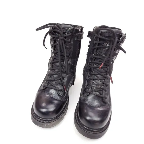 Thorogood Unisex Tactical Black Leather Women's 6 Boots 8in Trooper Side Zip