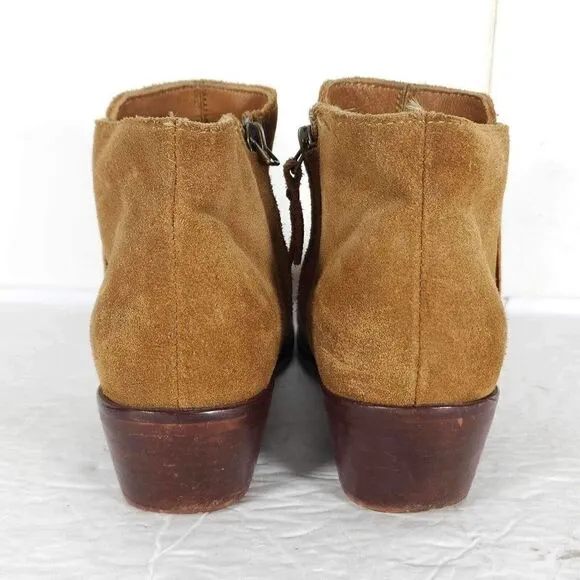 Thursday Boot Co Women's US6,5M Brown Leather Suede Side Zip Ankle Boots Booties