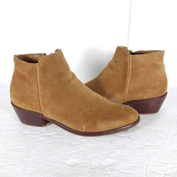Thursday Boot Co Women's US6,5M Brown Leather Suede Side Zip Ankle Boots Booties