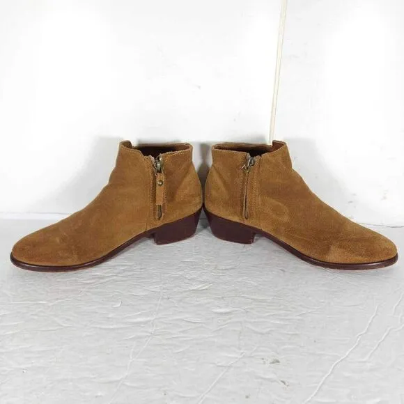 Thursday Boot Co Women's US6,5M Brown Leather Suede Side Zip Ankle Boots Booties