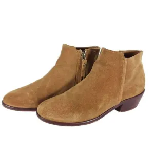 Thursday Boot Co Women's US6,5M Brown Leather Suede Side Zip Ankle Boots Booties