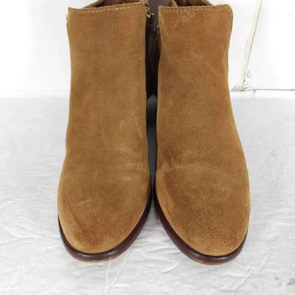 Thursday Boot Co Women's US6,5M Brown Leather Suede Side Zip Ankle Boots Booties