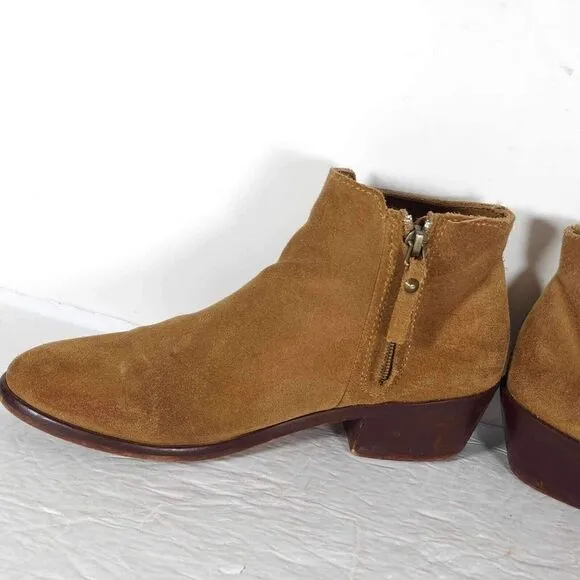 Thursday Boot Co Women's US6,5M Brown Leather Suede Side Zip Ankle Boots Booties