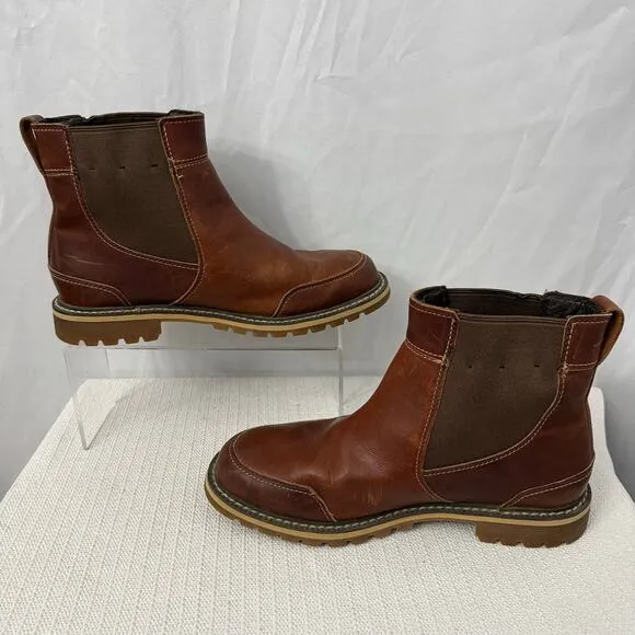 Timberland Boots Mens Size 7 US Chelsea Earthkeepers Brown Leather Ankle