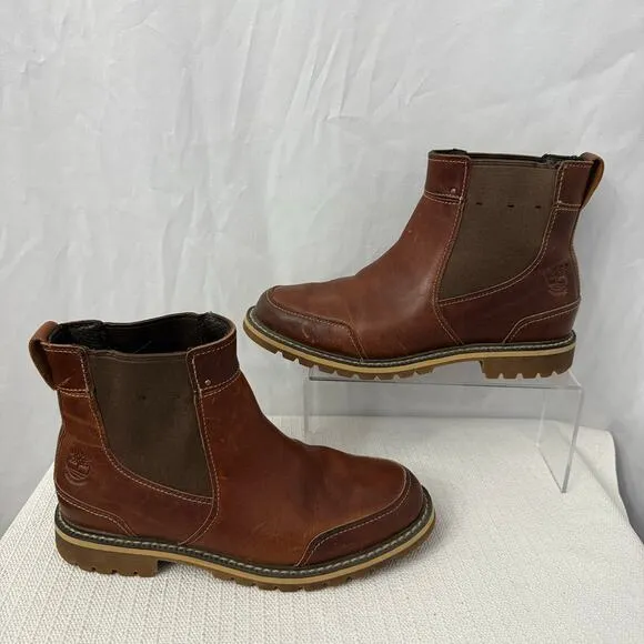 Timberland Boots Mens Size 7 US Chelsea Earthkeepers Brown Leather Ankle