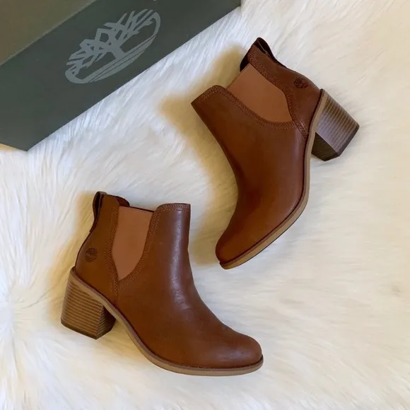 Timberland Brown Leather Brynlee Park Chelsea Ankle Boots