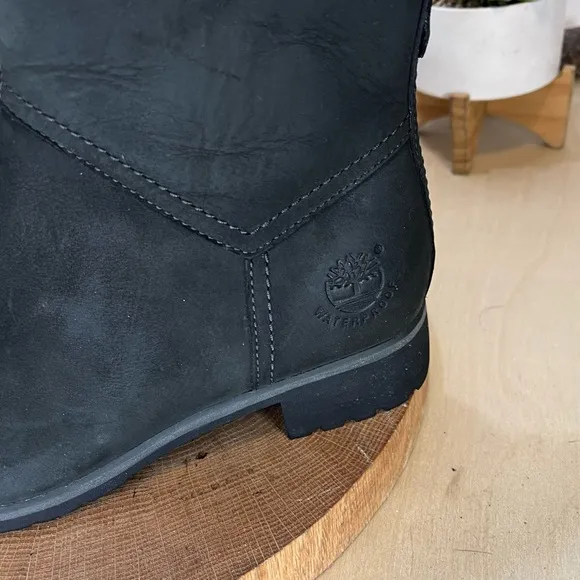 *Timberland Earth Keeper | Black Nubuck Ankle Side Zip Boots 1460 Size 7