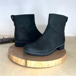 *Timberland Earth Keeper | Black Nubuck Ankle Side Zip Boots 1460 Size 7