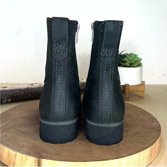 *Timberland Earth Keeper | Black Nubuck Ankle Side Zip Boots 1460 Size 7