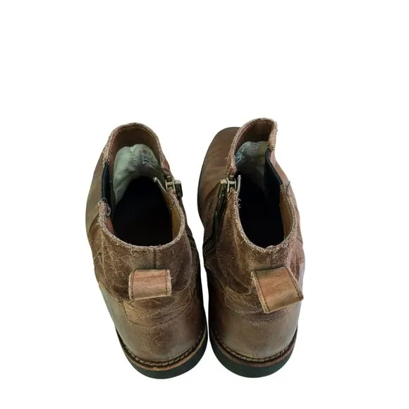 Timberland Kendrick Chelsea Boots Brown Leather Suede Zip Closure Size 10