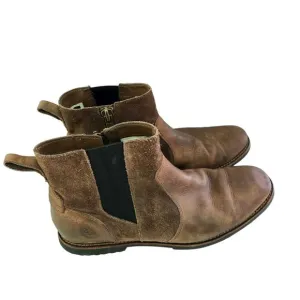 Timberland Kendrick Chelsea Boots Brown Leather Suede Zip Closure Size 10