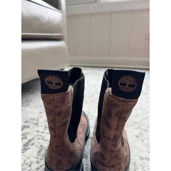 TIMBERLAND KORI PARK 2 Leopard Heeled Chelsea Boots