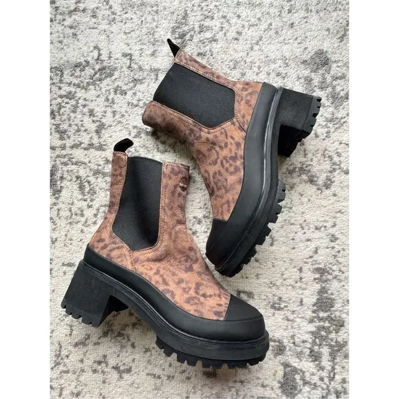 TIMBERLAND KORI PARK 2 Leopard Heeled Chelsea Boots