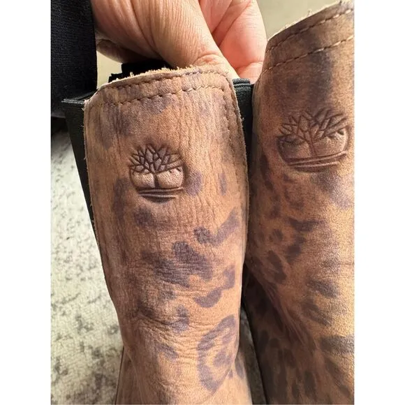 TIMBERLAND KORI PARK 2 Leopard Heeled Chelsea Boots