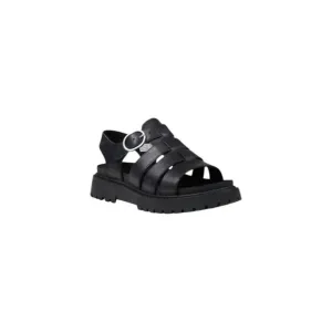 Timberland Leather Sandals with Buckle and Bow Women Black