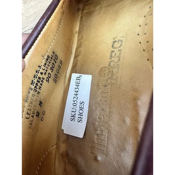 Timberland Loafers Mens 9M Dark Brown Leather Casual Dress Shoes