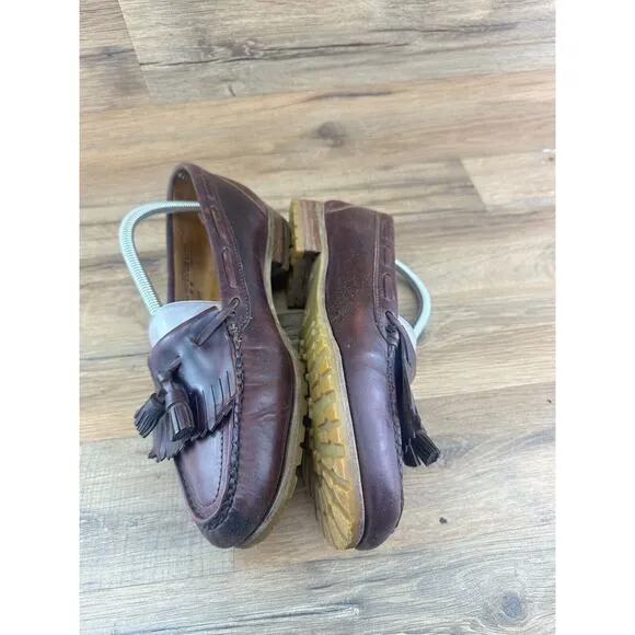Timberland Loafers Mens 9M Dark Brown Leather Casual Dress Shoes