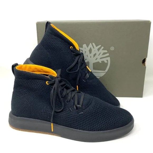 Timberland MEN'S Size TB 0A24NP 001 TRUECLOUD EK CHUKKA In Black Canvas Sneakers