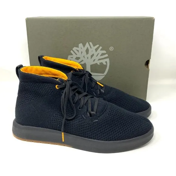 Timberland MEN'S Size TB 0A24NP 001 TRUECLOUD EK CHUKKA In Black Canvas Sneakers