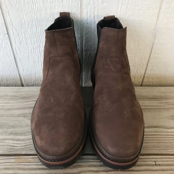 Timberland Port Union Mens Tan Nubuck Leather Chelsea Boots 13 A44KH