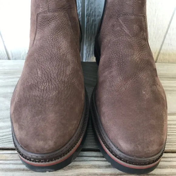 Timberland Port Union Mens Tan Nubuck Leather Chelsea Boots 13 A44KH