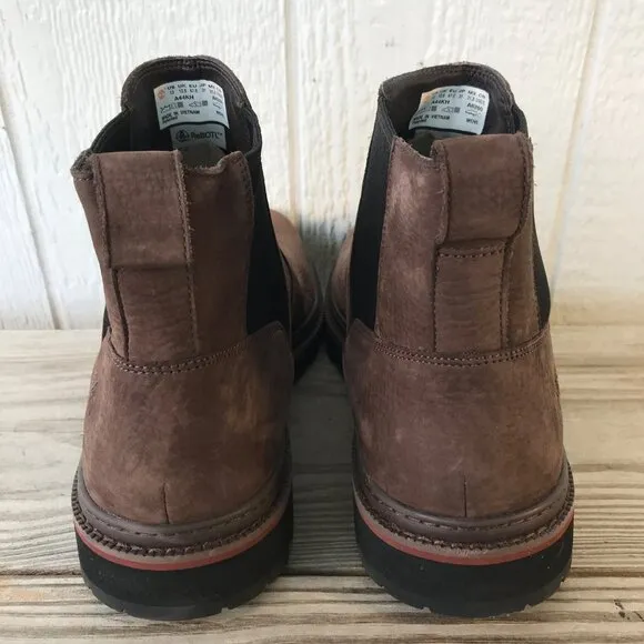 Timberland Port Union Mens Tan Nubuck Leather Chelsea Boots 13 A44KH