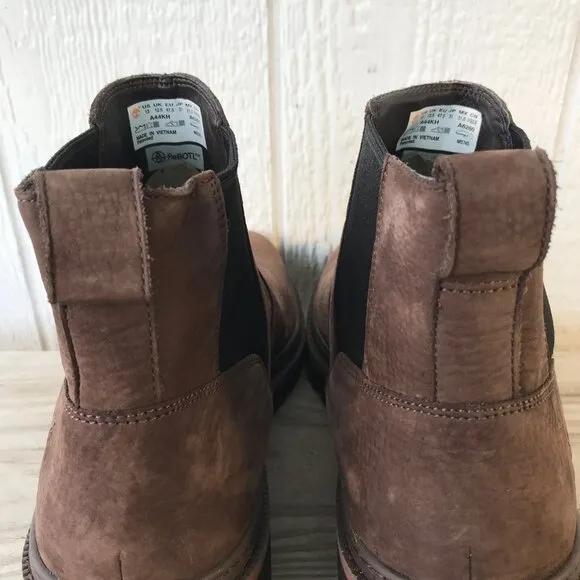 Timberland Port Union Mens Tan Nubuck Leather Chelsea Boots 13 A44KH