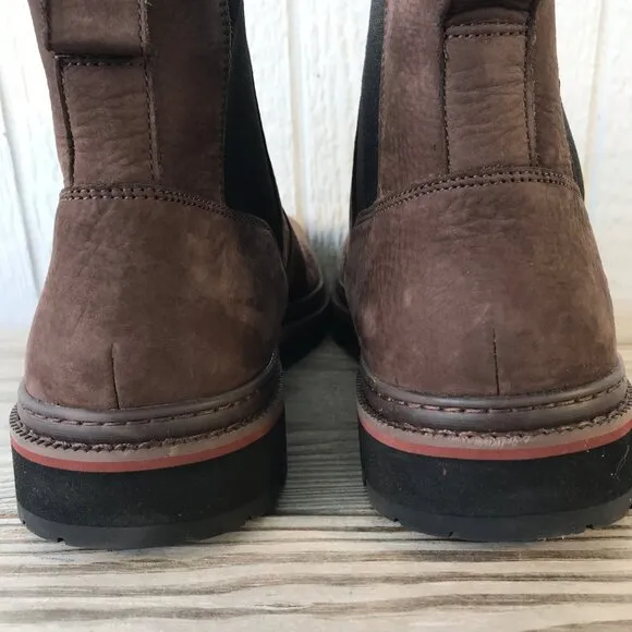 Timberland Port Union Mens Tan Nubuck Leather Chelsea Boots 13 A44KH