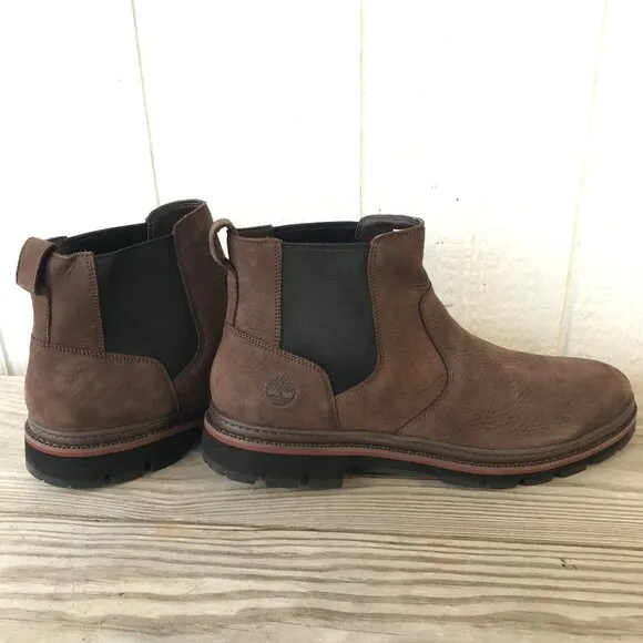 Timberland Port Union Mens Tan Nubuck Leather Chelsea Boots 13 A44KH