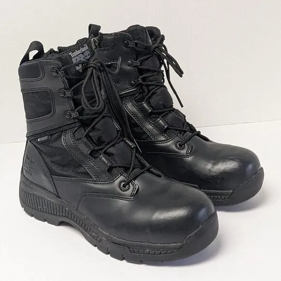 Timberland PRO Valor Safety Toe Combat Boots, Black, Men's 6.5 Wide