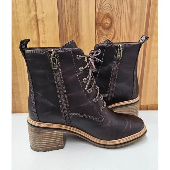 Timberland Sienna High Brown Side Zip Women's Boots Size 9