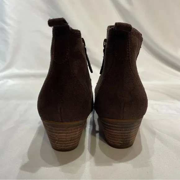 Timberland Women’s Size 8 Side-Zip Brown Suede Ankle Boots Booties Ortholite