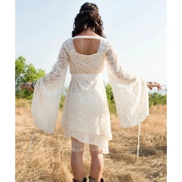 Timjan Design Short Empress Lace Bohemian Dress XS/S