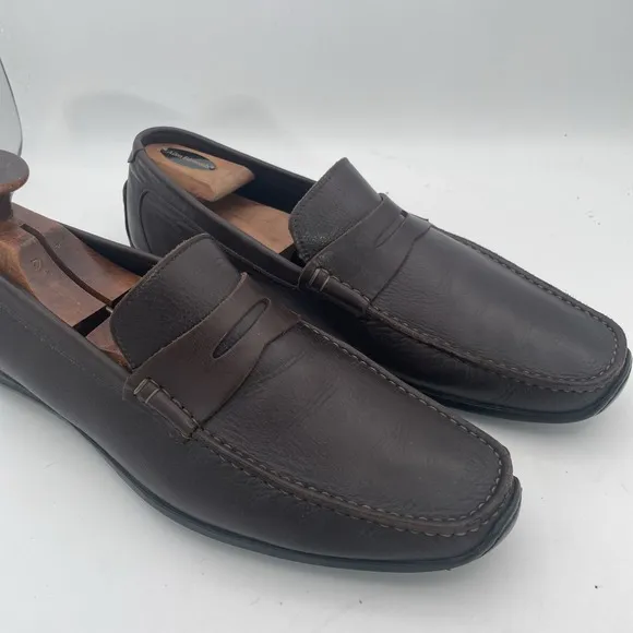 To Boot New York Adam Derrick Brown Leather Palo Alto Driving Loafers size 12