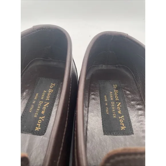 To Boot New York Adam Derrick Brown Leather Palo Alto Driving Loafers size 12