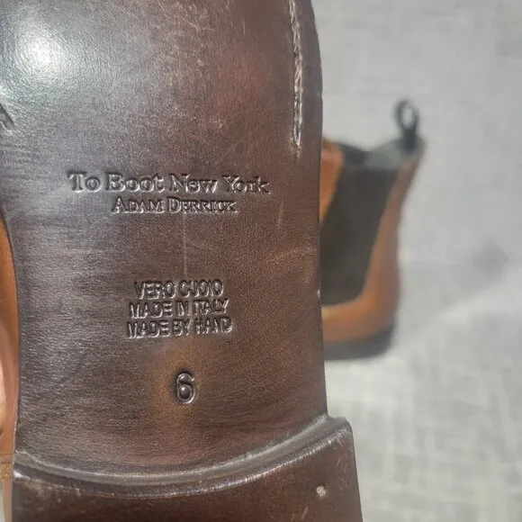 To Boot New York Adam Shelby Women's Size 6 US Brown Deer Leather Chelsea Boots