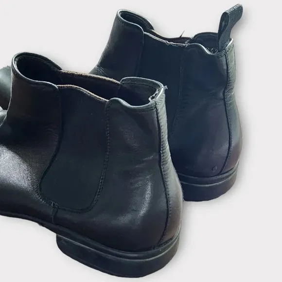 To Boot New York Mens Chelsea Boots Size EU 41 US 8 Black Leather Pull On
