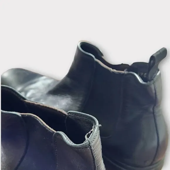 To Boot New York Mens Chelsea Boots Size EU 41 US 8 Black Leather Pull On
