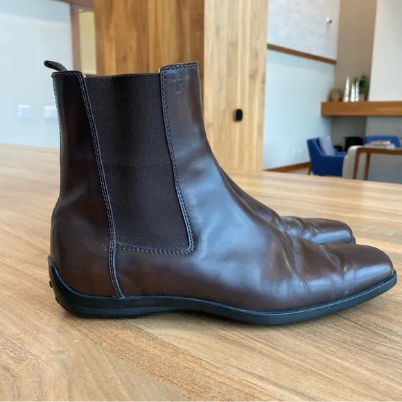 Tod's Leather Chelsea Boots, Size 6