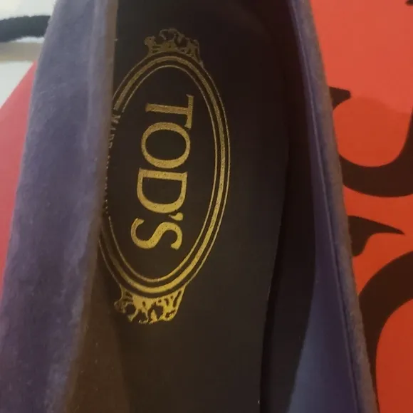 TOD'S  PURPLE SUEDE FLATS