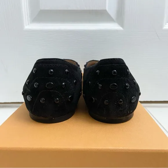 Tod’s Suede Studded Flats Gomma 22B Gommini Verniciati Black EUR 38.5 Women’s