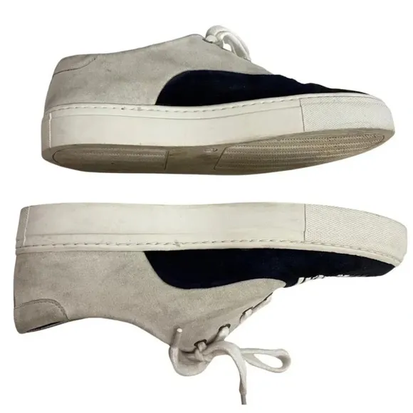 Toga Virilis Suede Leather Sneakers Shoes Mens 6 Euro 39 Gray White Black