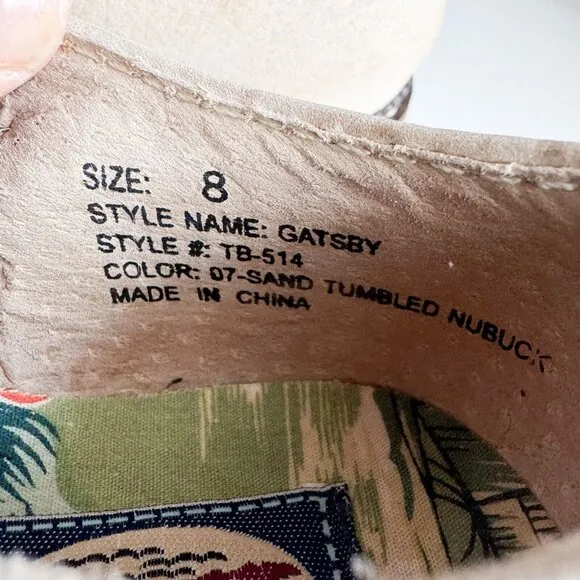 Tommy Bahama Gatsby Suede Canvas casual Loafers 8