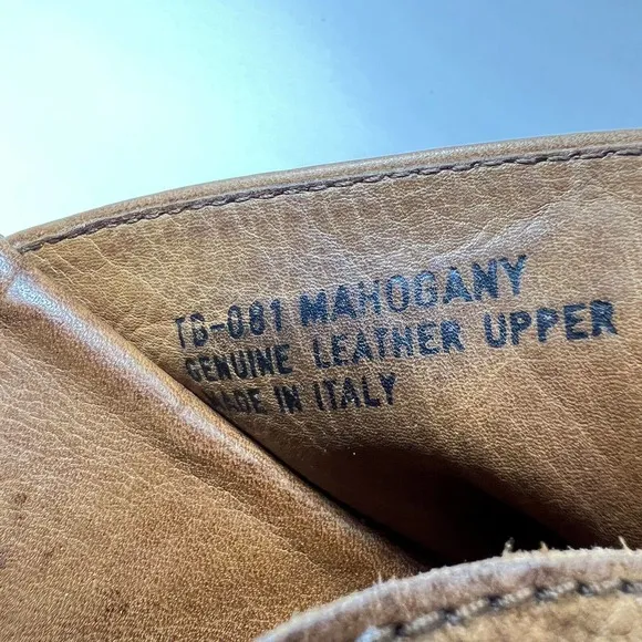 Tommy Bahama Men Cape Point Sandals Slides Brown Leather Made In Italy Size 10 M