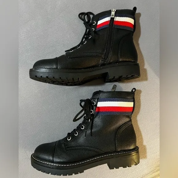 Tommy Hilfiger boots lavo2 leather side zip size 7.5 new without tag